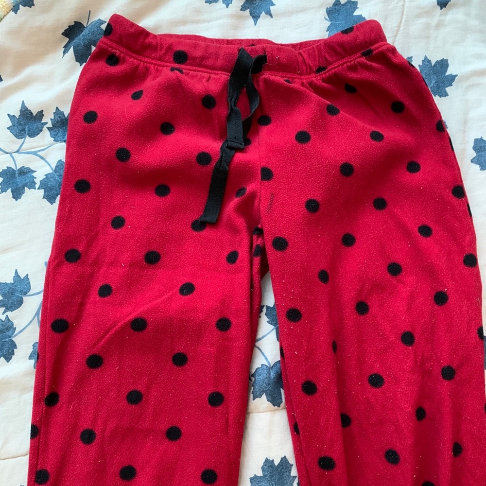 Red Black Polka Dotted Sleepwear PJ
